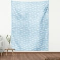 thumbnail image 4 of Ambesonne Blue Sky Fabric by the Yard Upholstery, Clear Sky Fluffy Clouds, 3 Yards, Azure Blue Pale Blue, 4 of 5