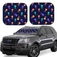 thumbnail image 2 of Bingfone Sea Jellyfish Print 2-Piece Sun Shade Front Windshield - Foldable Car Front Window Sunshades For Most Sedans Suv Truck - Medium, 2 of 7