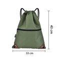 thumbnail image 4 of Bolsa de deporte impermeable, bolsa de deporte, bolsa con cordón, bolsa hipster con mochila con cordón ajustable, mochila Oxford con bolsillo interior con cremallera para mujeres y hombres Adepaton 221367-3, 4 of 9