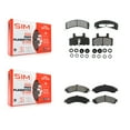 thumbnail image 1 of SIM Front Rear Semi-Metallic Brake Pads Kit for Car 2000 GMC Yukon Drum rear brakes with Dual Piston Caliper KSM-100237, 1 of 8