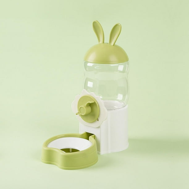 Dispensador de agua para gatos y perros, botella bebedero de superficie lisa, práctico bebedero para codornices, erizos, conejos y chinchillas. verde