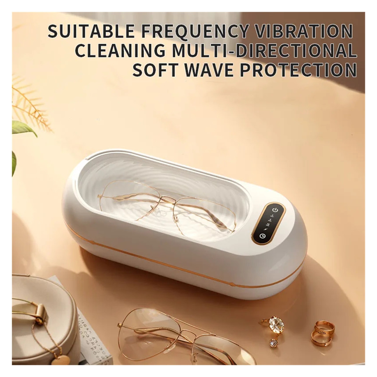 Mini Ultrasonic Eyewear Cleaner, Jewelry, Watch High-Frequency Vibration Charger, Home Accessory