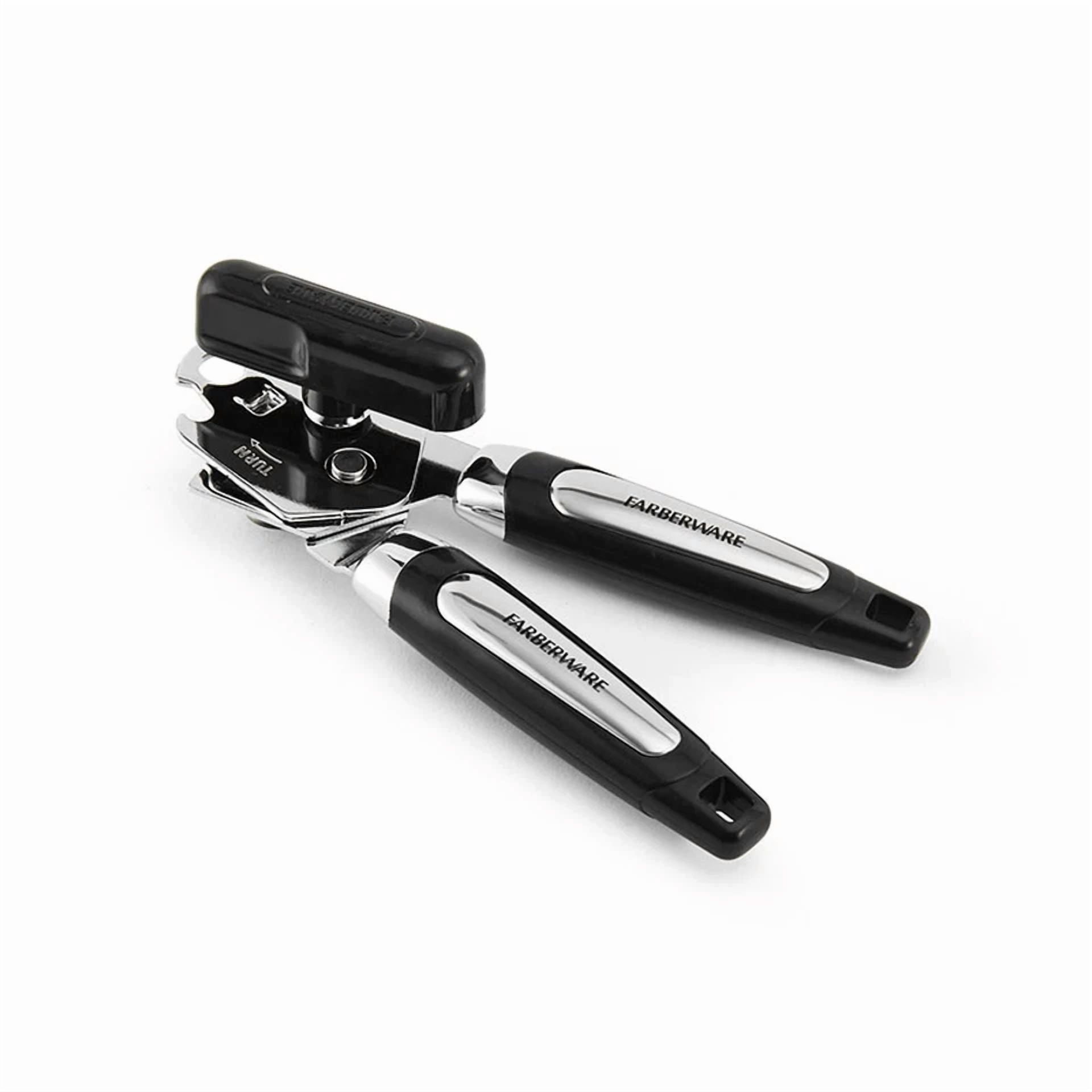 1.97 X 1.97 X 7.87 In.Professional Can Opener With Built In Bottle Opener, Black