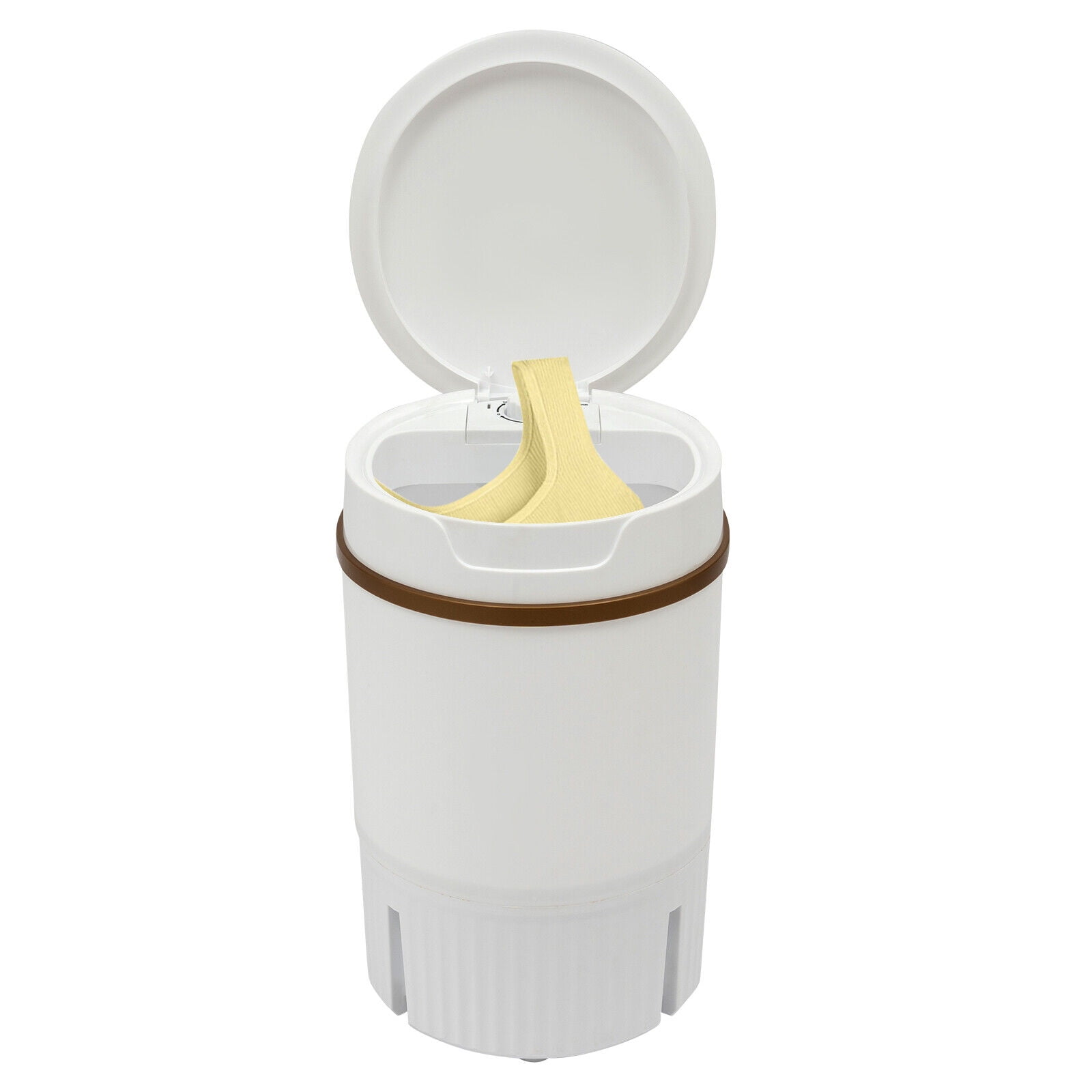 Portable Mini Washing Machine Multi-Functional Semi-automatic Clothes Washer with Drainage Basket White