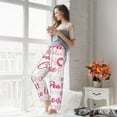 thumbnail image 6 of Picia Breast Cancer Pink Ribbons Awareness (2) Womens Soft Woven Cotton Elastic Waistband Sleep Pajama Pant Lounge Sleep Pant With Pockets And Drawstring-X-Large, 6 of 9