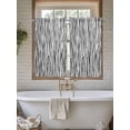 thumbnail image 4 of Black White Lines 2 Panel Kitchen Curtains for Windows, Retro Stripes Texture Minimalist Art Bathroom Privacy Curtain, Home Décor Window Treatment for Bedroom/Living Room 55"x45", 4 of 6