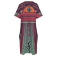 thumbnail image 4 of Vestido de verano para mujer, traje holgado con bolsillo con diseño de torre para ocasiones formales., 4 of 6