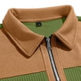 thumbnail image 7 of TOUMENY Men Zip Sweater Casual Long Sleeve Solid Slim Fit Pullover Fall Winter Fashion Trendy Turtleneck Tops Army Green XXXL, 7 of 7