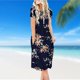 thumbnail image 3 of Vestido De Mujer Vestidos casuales de verano Vestido elegante europeo Suave con bolsillos (Azul marino M) Cgtredaw para Mujer Azul marino T 3EG, 3 of 7