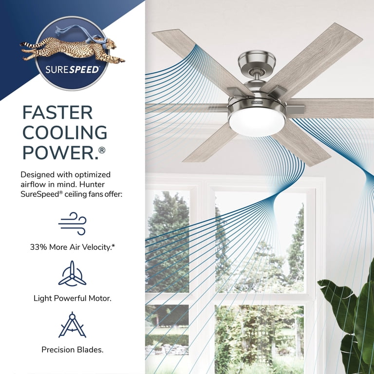 m_galaxy　IM TR Hunter - Georgetown Indoor Ceiling Fan With Light, Remote, 52-inch