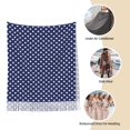 thumbnail image 5 of Womens Deep Blue And White Dots Scarf Shawl Wraps Soft Warm Shawls, 5 of 6
