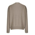 thumbnail image 6 of Timegard Womens Sweaters V Neck Long Sleeve Pullover Solid Color Oversized Tops Loose Comfy Blouses, 6 of 6