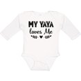 thumbnail image 3 of Inktastic My Yaya Loves Me Grandchild Girls Long Sleeve Baby Bodysuit, 3 of 5