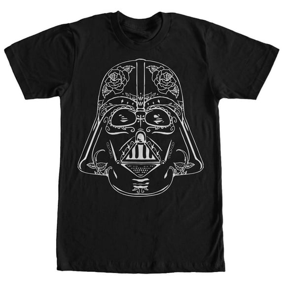 Men's Star Wars Darth Vader Sugar Skull  Graphic Tee Black X Large