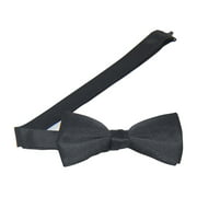 Black Satin Banded Bow Tie