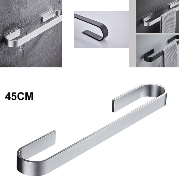 Toallero Toallero Toallero Baño Toallas Estante Percha Negro Plata Aluminio-Magnesio Colgar En La Pared Toallero Organizador Cocina Estante De Almacenamiento Yuarrent HA024331-04