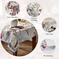thumbnail image 5 of Rustic Christmas Snowman Table Cloth Waterproof Tablecloths, Xmas Snowflake Eucalyptus Leaves Tablecloth Dining Table Cover for Kitchen Party Tabletop Outdoor, Rectangle Tablecloth 60x120 Inch, 5 of 9