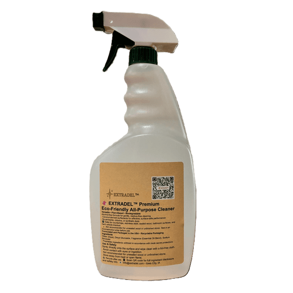 EXTRADEL Large 32 oz Plant‑Based, Non‑Toxic All‑Purpose Cleaner, Odor Eliminating, Essential Oil Scent, Shine‑Boosting