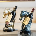 thumbnail image 5 of CIYISON Horse Shape Wine Rack Resin Statue Wine Bottle Holder Display Shelf for Home Wedding Party Romantic Dinner Decoration for Creative Gift, 5 of 12