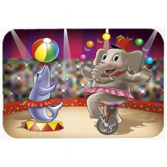 Circus Elephand & Dolphin Mouse Pad, Hot Pad or Trivet