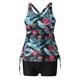thumbnail image 2 of Gibobby Conjunto de bikini para mujer Trajes de baño de mujer Trajes de baño de dos piezas Camiseta sin mangas con estampado floral con pantalones cortos(Negro,CH), 2 of 3