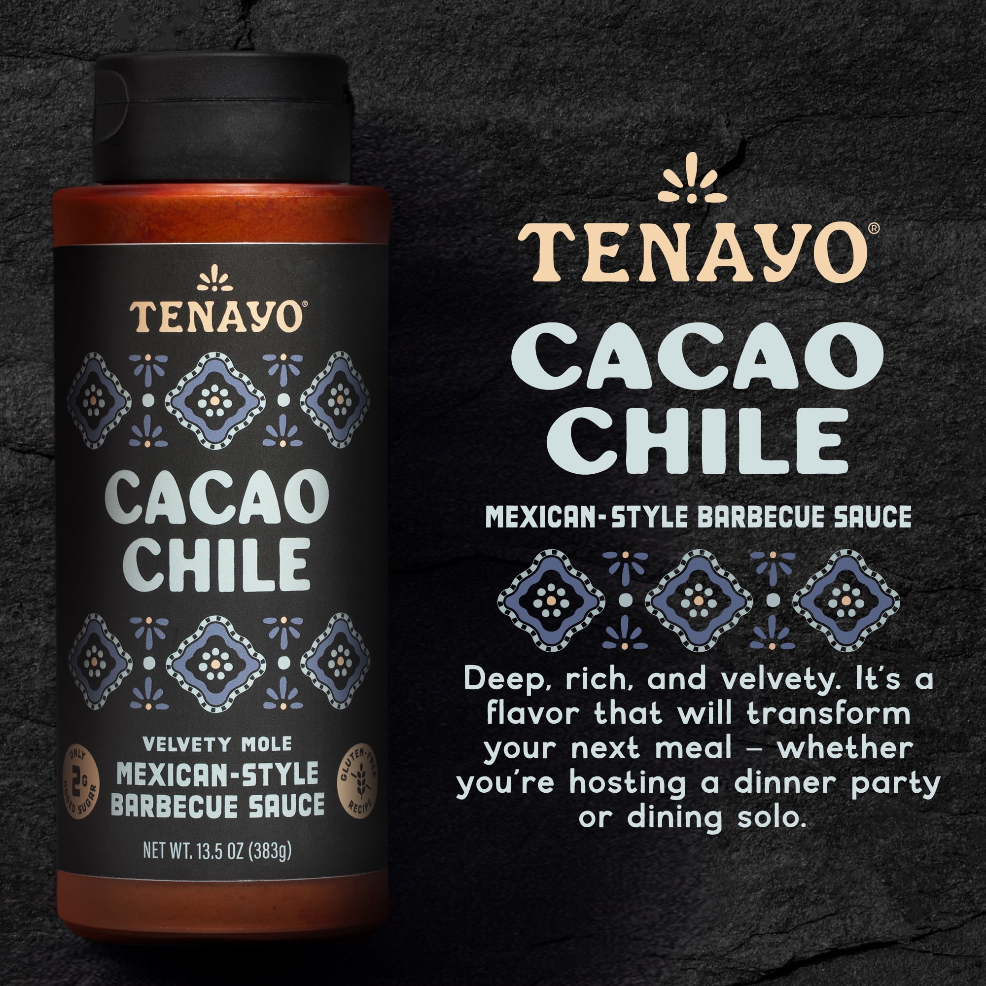 Tenayo Cacao Chile Mexican-Style Barbecue Sauce, 13.5 oz