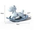 thumbnail image 2 of Juguete Caballo Mecedora 2 En 1 Montable Para Niños Sofdesk Caballo azul, 2 of 3