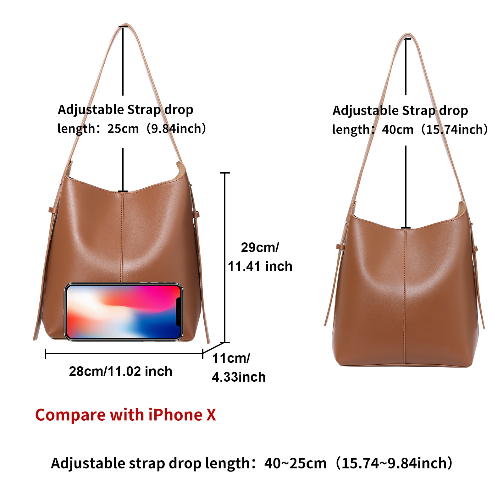 SENDEFN Bucket Bags for Women Leather Shoulder Bag Womens Bags,Stylish and Durable Handbags for Women