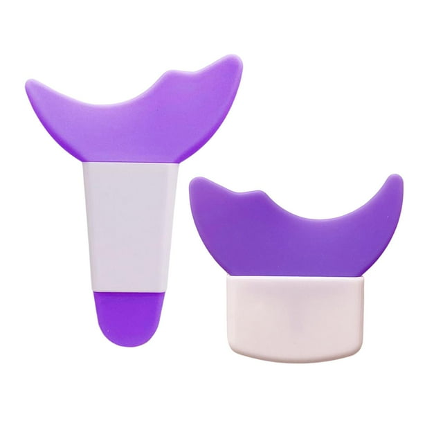TISHITA 2x Washable Stencils Silicone Template Assistant Helper Plate Auxiliary Guard Eyeshadow Aid Beginners Makeup Tools Grooming Tool S Violet L Violet