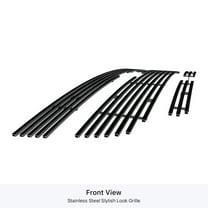 APS 2006-2006 Chevy Silverado 1500 Black Stainless Steel Billet Grille 8x6 horizontal billet