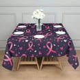 thumbnail image 3 of Pink Breast Cancer Square Tablecloth,Waterproof Square Table Cover,Wipeable Spillproof Washable Table Cover for Home Kitchen Party Decor 42"X42"(107x107cm), 3 of 6