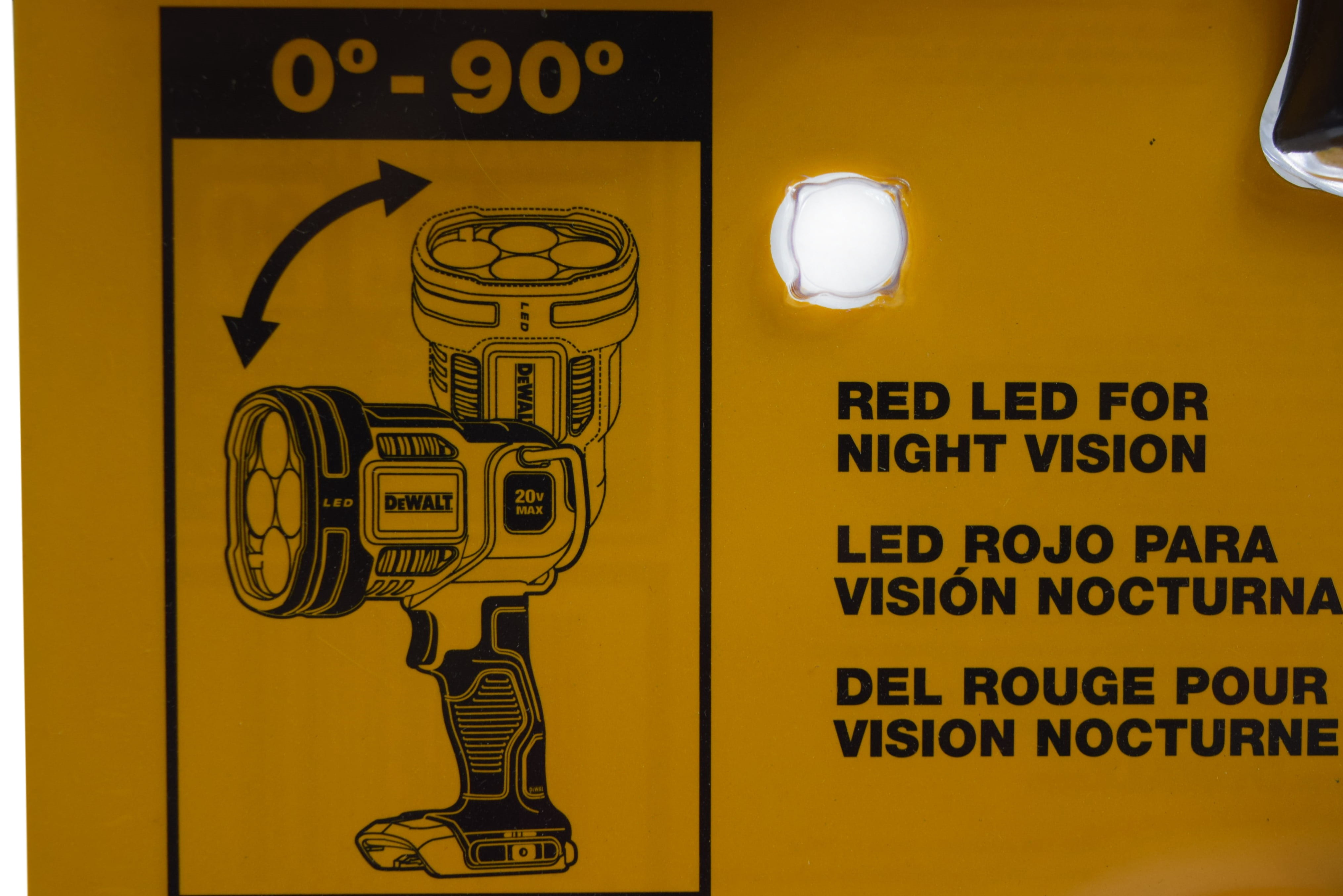 DeWALT Max 20V Jobsite Pivoting LED Spotlight DCL043 (Bare Tool)