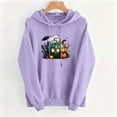 thumbnail image 6 of Naotn Women Drawstring Hooded Pullover Tops Long Sleeve Front Pocket Hoodies Pumpkin Coffee Graphic Loose Fall Casual Shirts, 6 of 6