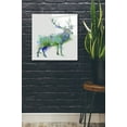 thumbnail image 2 of Epic Art 'Deer 1 Rainbow Splash Green Blue' by Fab Funky Acrylic Glass Wall Art, 24"x24", 2 of 3