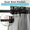thumbnail image 5 of Burgundy R64 1 panel solid lined foam backing blackout window curtain treatment drape rod pocket matte smooth fabric 37"wide x95"long, 5 of 5