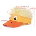 thumbnail image 6 of Sun Visor Cap with Fake Hair Baseball Cap for Women Men Hip Hop Cartoon Adjustable Wig Hair Hat, 6 of 6