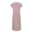 thumbnail image 5 of Dresses for Women, Women Casual Loose Boho Dress with Pockets Short Sleeve Long Maxi Summer Beach Swing Dresses Sundress, 5 of 9
