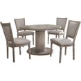 thumbnail image 1 of Pemberly Row Contemporary 5 Piece Round Wood Dinette Set in Gray, 1 of 1