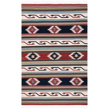 SAFAVIEH Kilim Kader Tribal Area Rug, Ivory/Rust, 3' x 5'