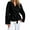 A1Black, variant on Women's Belted Wrap Coat Short Open Front Wool Blend Jacket with V Neck and Self Tie Waist Drop Shoulder Long Sleeves Dressy Outerwear for Work or Casual Wear White 2XL