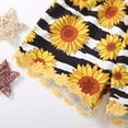 thumbnail image 5 of Odeerbi 2025 Toddler Kids Girl Vest Backless Sunflower Printed Romper Clothes Sunsuit Outfits, 5 of 9