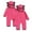Hot Pink, variant on Kaemgyyd 2 PC Newborn Baby Boys Girls Snowsuit Cute Fleece Lined One-Piece Jumpsuit Outfits Winter Warm Hooded Romper for Infant