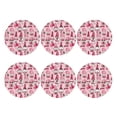 thumbnail image 2 of Pofeuu Garden Gnomes Print Leather Coasters Set of 6, Round Cups Mugs Mat Pad for Home Kitchen Heat Resistant Drink Coasters,Round Shape, 2 of 7
