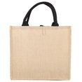 thumbnail image 1 of Bolsa de yute, bolsa de yute cuadrada vintage, bolsa de yute vintage, bolsa de compras de yute, mayor durabilidad, 1 of 9