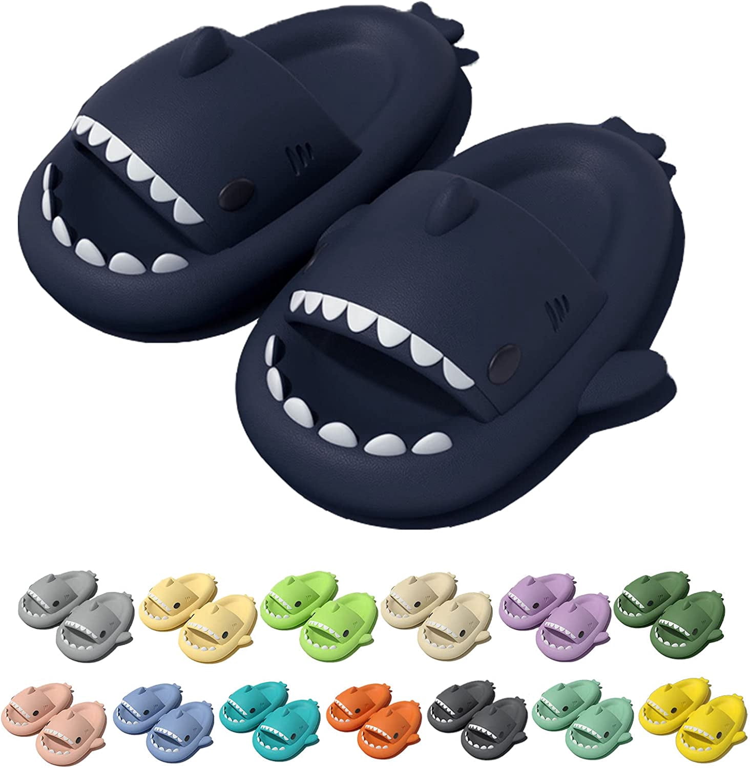 Cloudy Shark Slides, Cloud Shark Slides Adult 2022 Summer Anti-slip Cute Shark Slippers for 