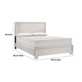 thumbnail image 5 of Charie King Bed with Panel-Style Headboard- Tapered Legs- White Wood, 5 of 6