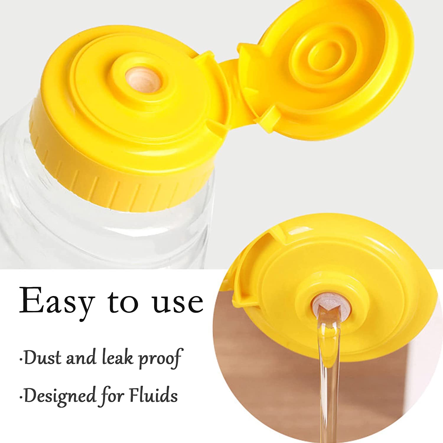 8 Pcs 16 Oz Plastic Honey Jar Set - Clear Squeeze Bottles for Easy ...