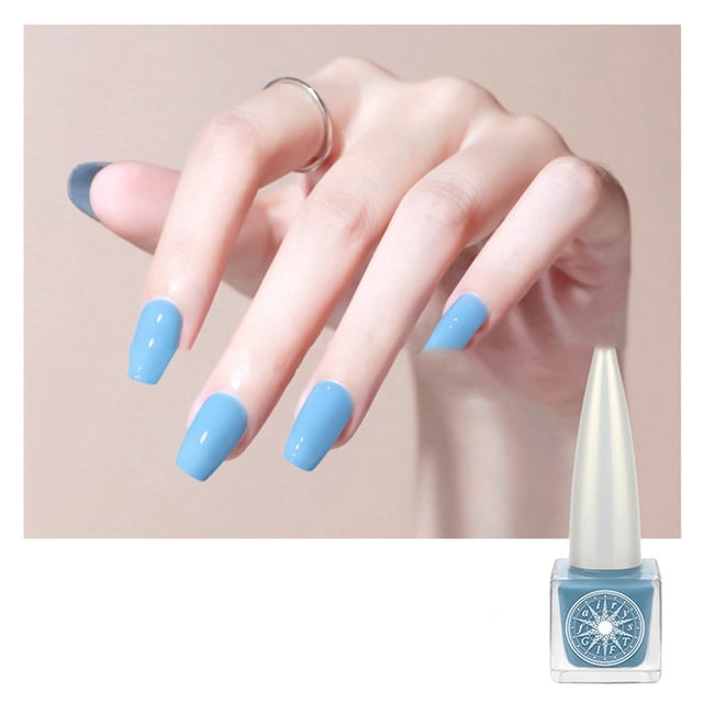 WIFKLSIIPG Water Based Nail Polish Micro Glue Quick Drying Non Baking Durable Non Peelable Student Sequins Fine Flash Manicure Set 7.5ml