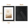 thumbnail image 4 of Scholartree 8 x 10 Wood Picture Frames Set of 2- Front Loading Basic Tabletop Picture Frame, Black, 4 of 5