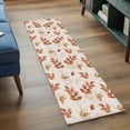 thumbnail image 4 of Brown Botanical Fall Runner Rug 2x6 FT, Non Slip Hallway Carpet, Pastoral Maple Leaf Autumn Rustic Washable Soft Floor Carpet Throw Runner Carpet Long Rug for Entryway Kitchen Bedside Sliding Door, 4 of 9